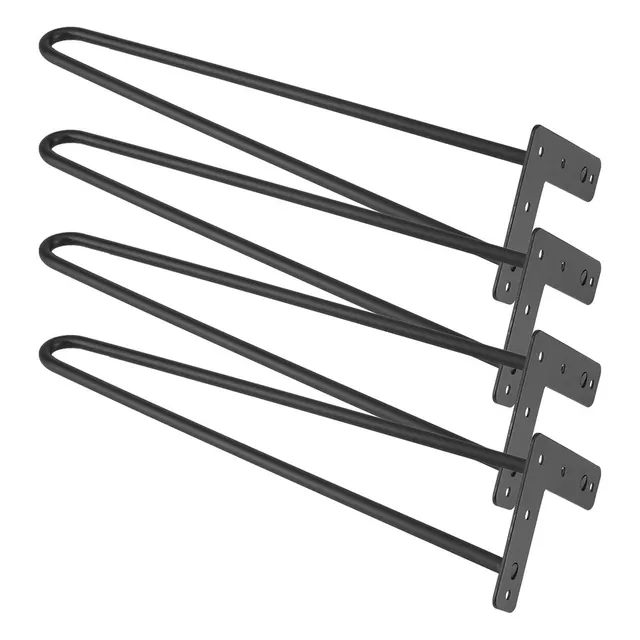 Ejoyous Home Improvement Tool pieds table épingle noir 40 cm lot 4