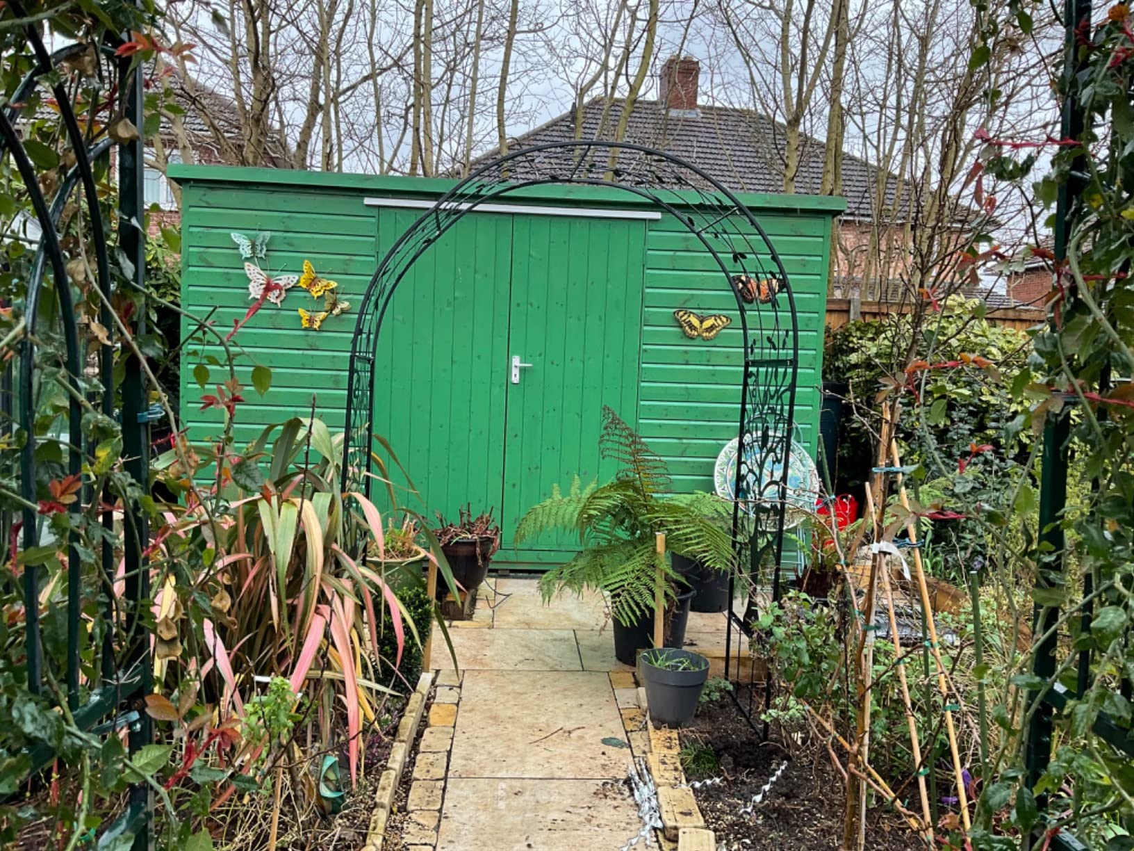 Ejoyous Garden arche de jardin fer 2,14 m