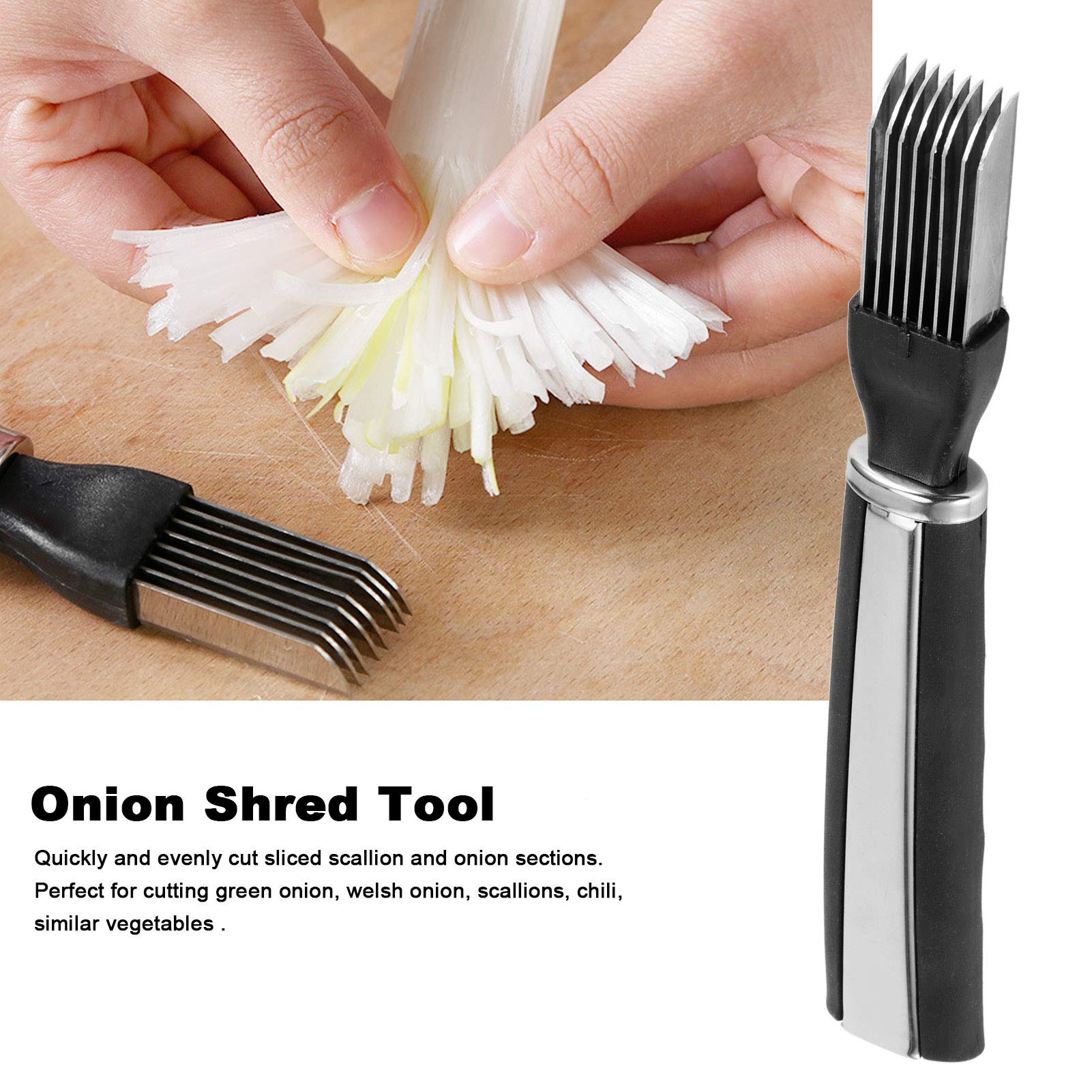 Tissting Coupe-Oignons 7 Lames coupe oignons ail inox cuisine