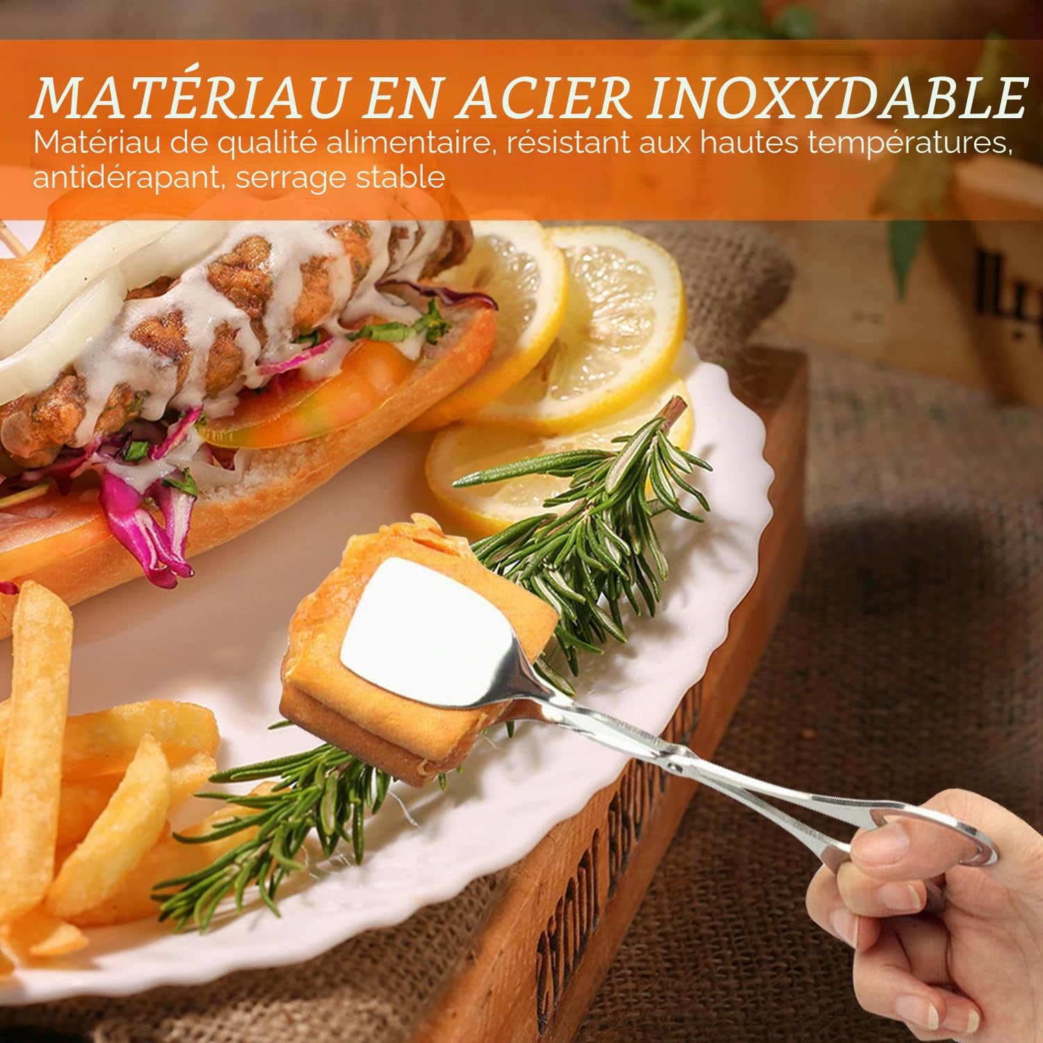 Tissting KITCHEN BATHROOM pince buffet inox 18cm 1 pièce