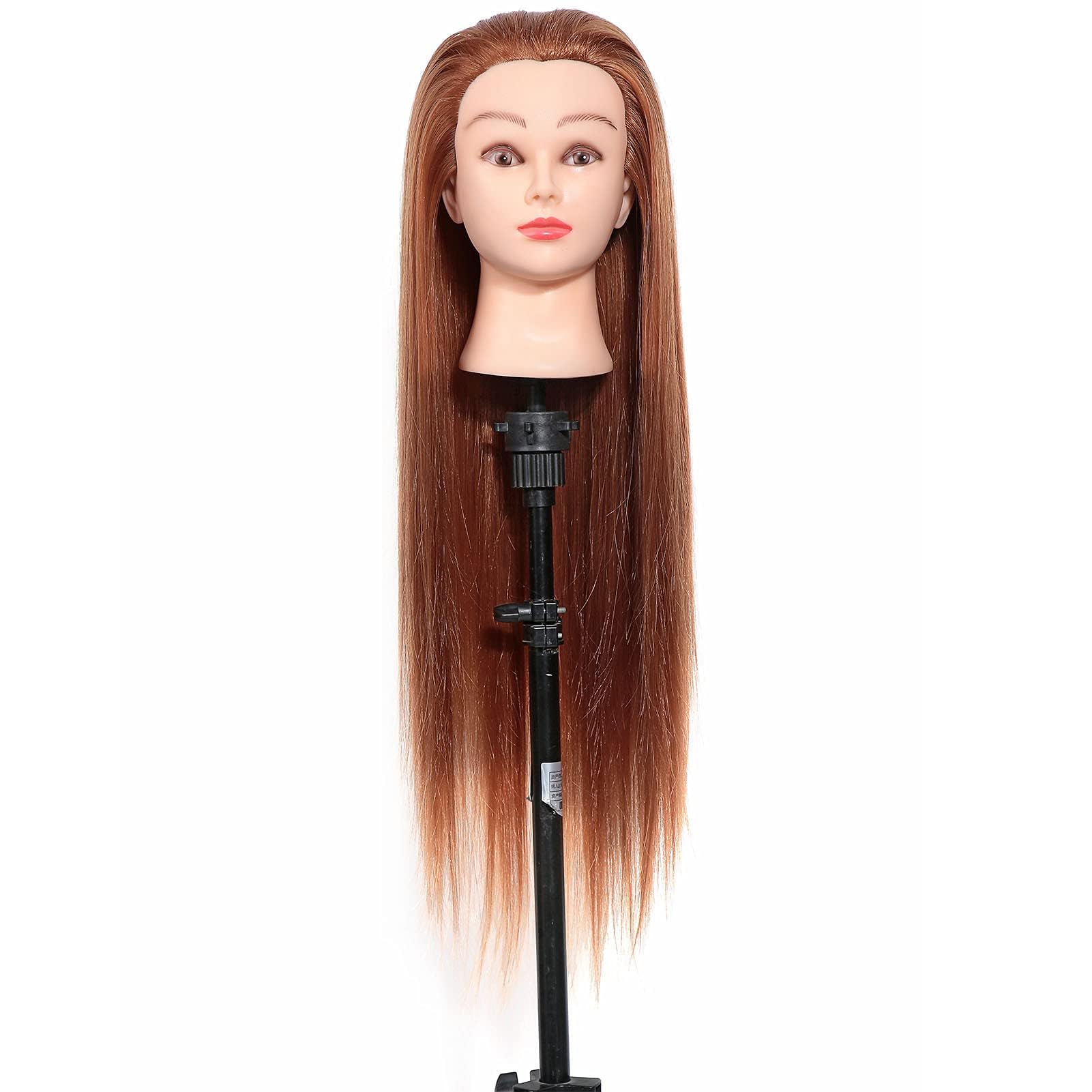 Ejoyous Health Beauty Tête à Coiffer Brune 66 cm Sans Noeuds