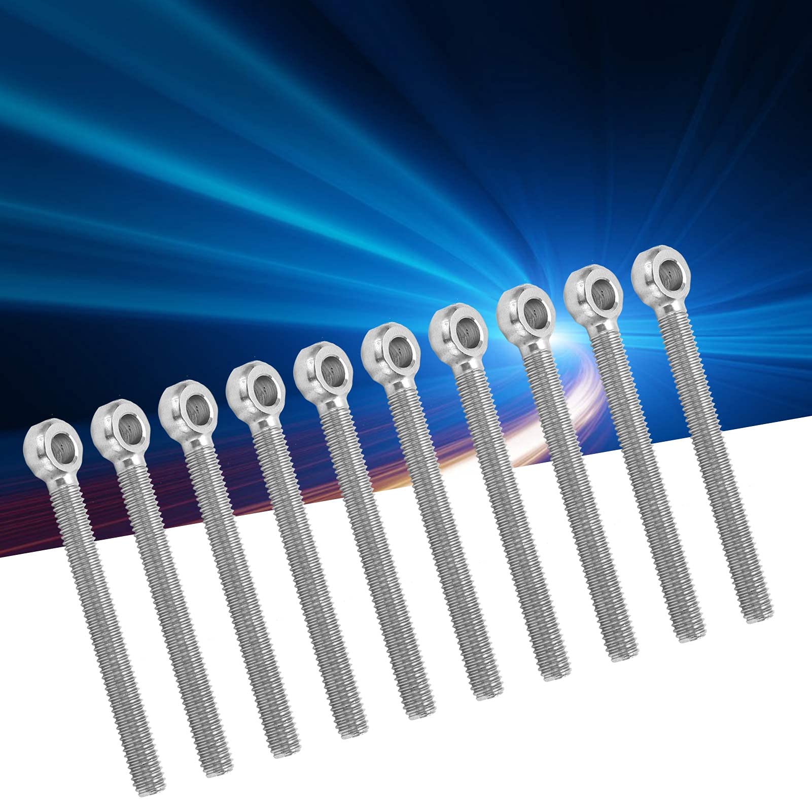FTVOGUE M6x60 boulon à œil inox 304 lot de 10