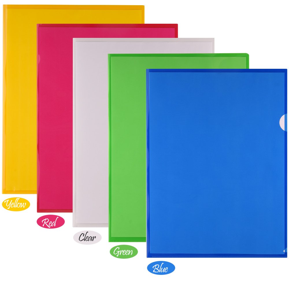 FEPITO Pochettes plastiques A4 couleurs lot 50