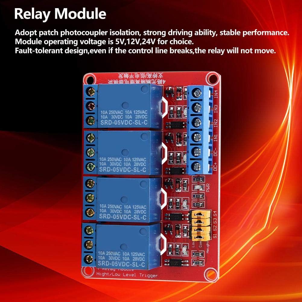 FTVOGUE Module Relais 4 Canaux 5V Optocoupleur