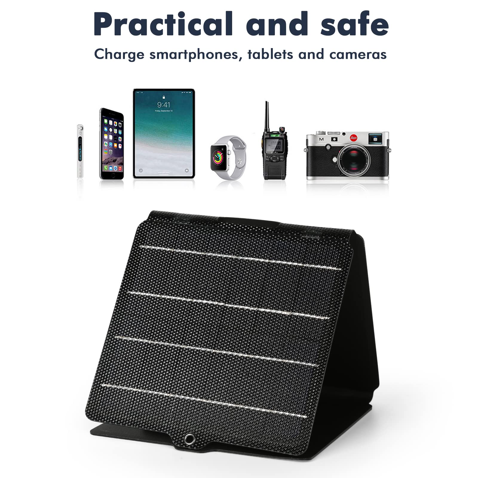 Jadeshay Solaire 20W panneau portable pliable USB