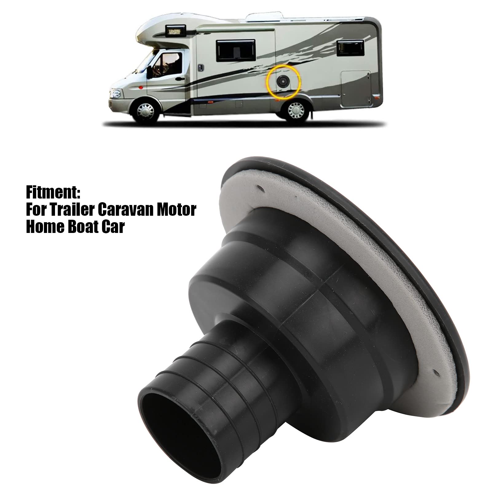 Tissting Bouchon eau verrouillable noir camping-car bateau