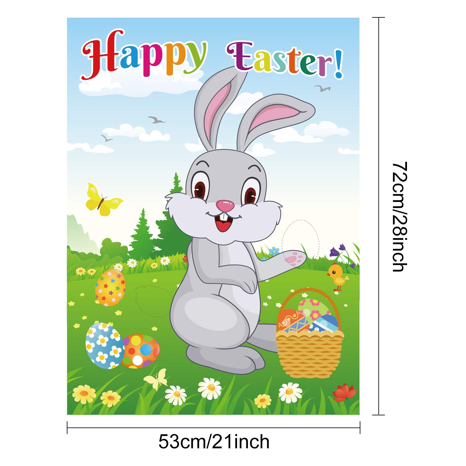FEPITO Party Games jeu Pâques épingle lapin 49 pièces