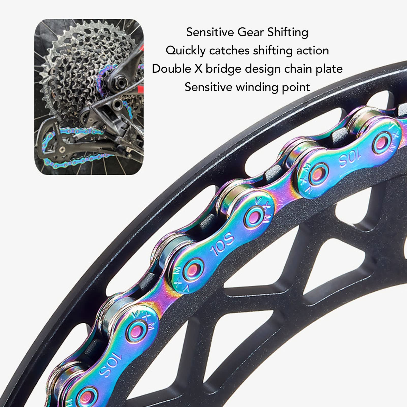 Tissting Chaîne Vélo 6/7/8 Vitesses chaîne VTT acier carbone