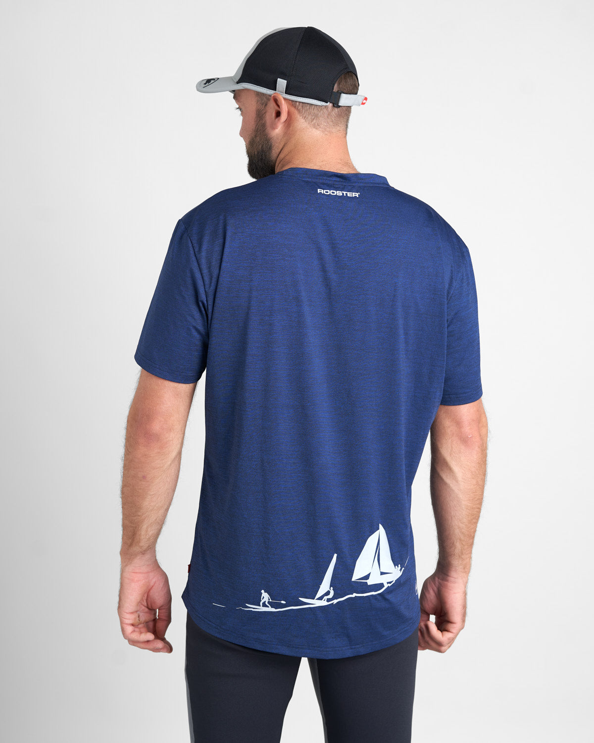 Rooster T-Shirt homme technique gris polyester recyclé