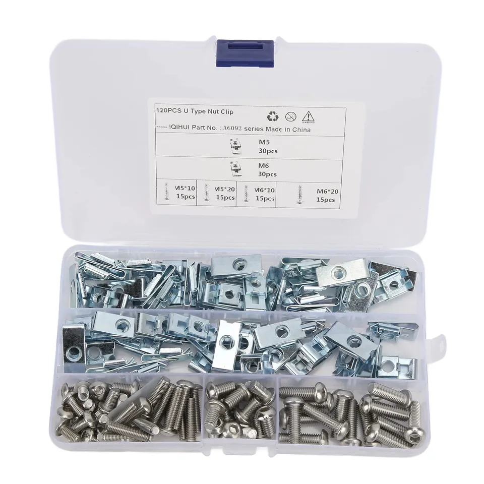 Tissting VEHICLE BOAT clip écrou U M5 M6 kit 120 pièces