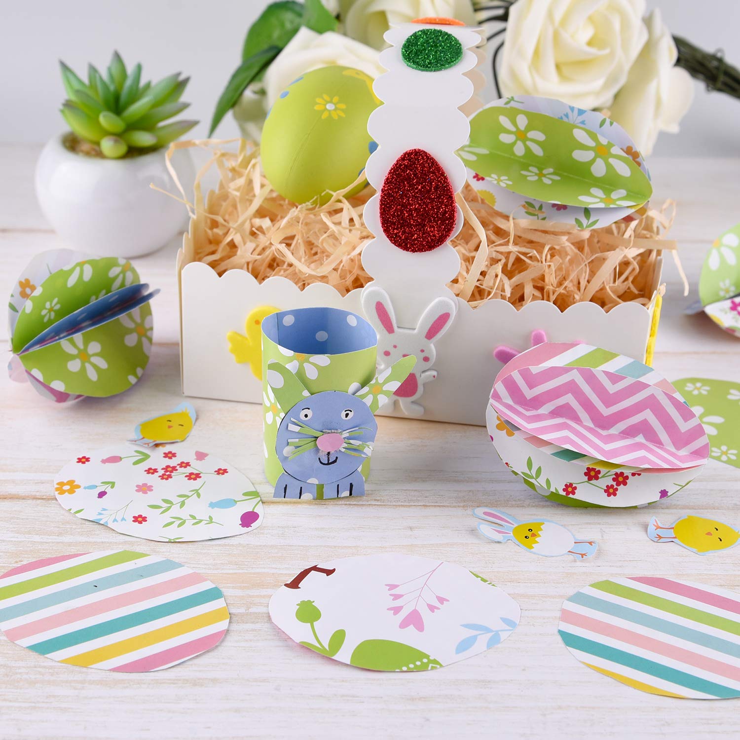 FEPITO Arts & Crafts 45 feuilles papier décoratif Pâques A4