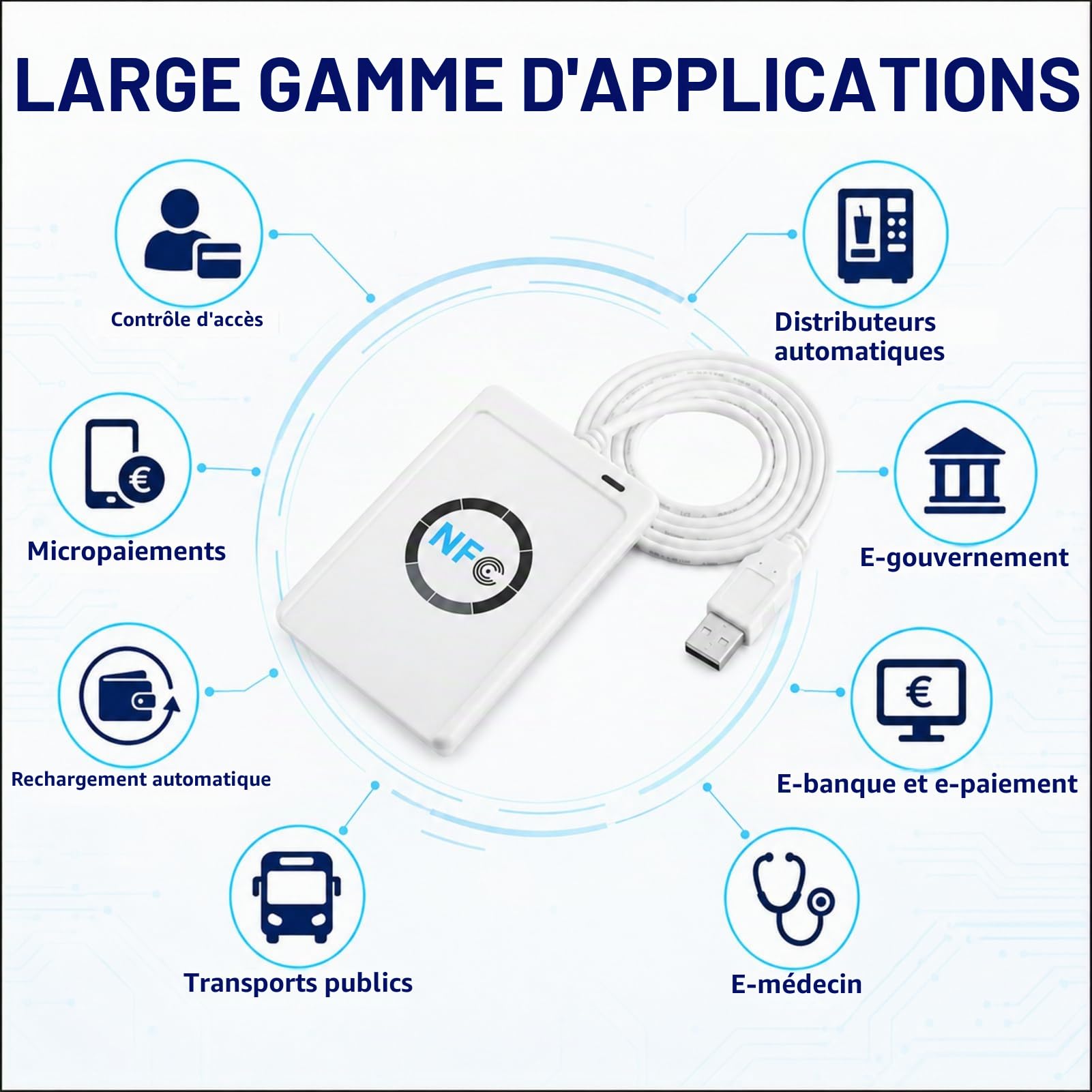 Jadeshay Installation Électrique lecteur NFC ACR122U USB