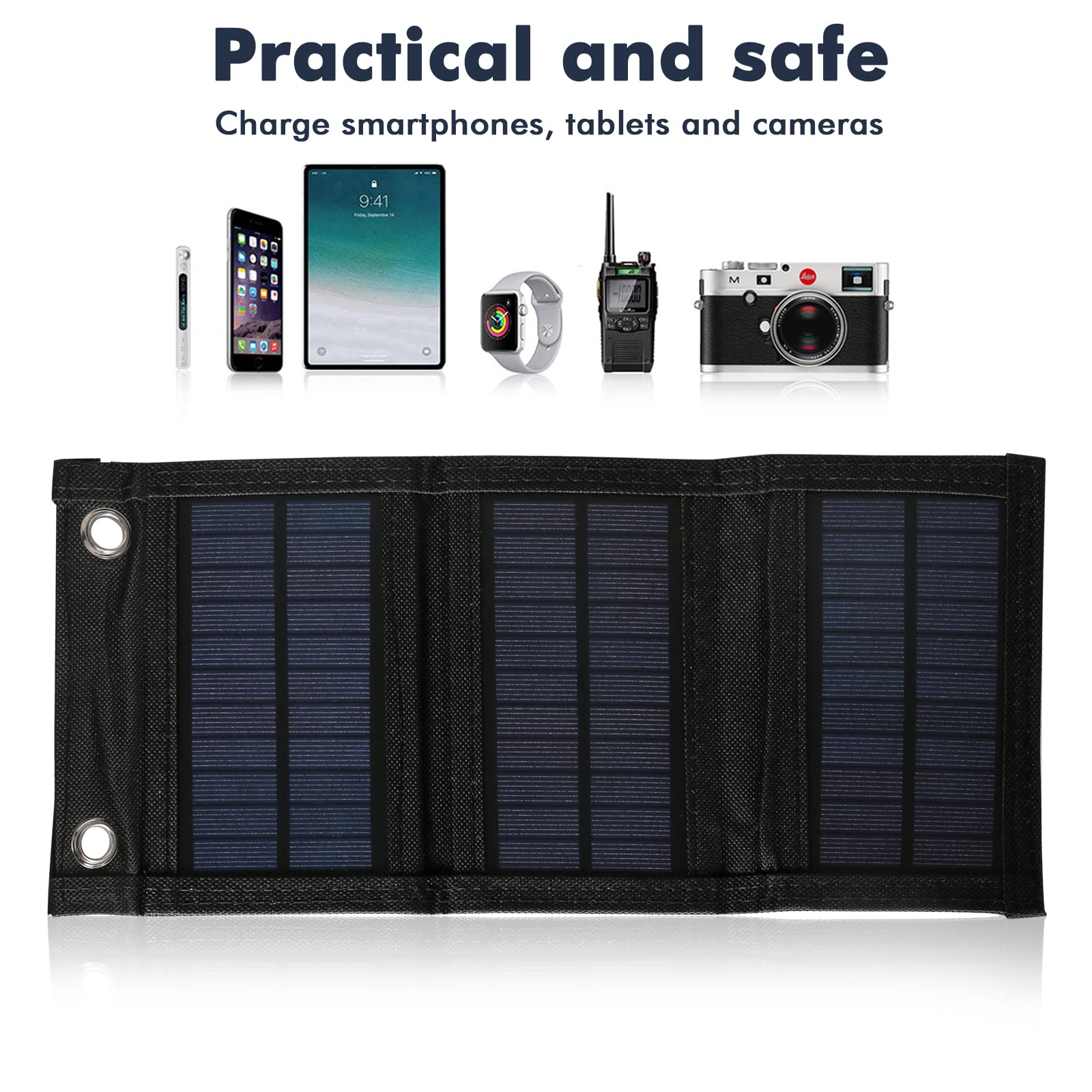Jadeshay Solaire Photovoltaïque Panneau Solaire 10W Chargeur USB