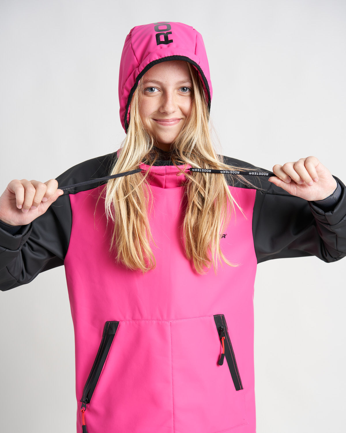 Rooster Sailing Aquafleece hoodie junior étanche rose JL