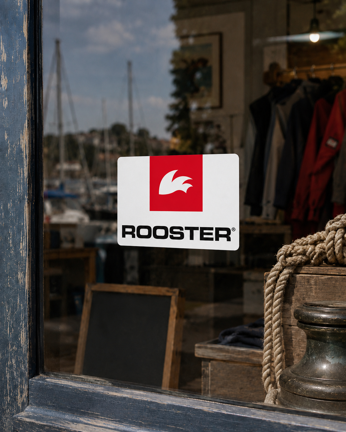 Rooster Sailing Autocollant Fenêtre 20x20 cm Vitre Bateau