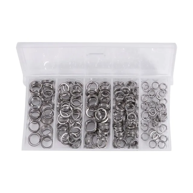 Ejoyous anneaux brisés pêche inox 200 pcs 5 tailles