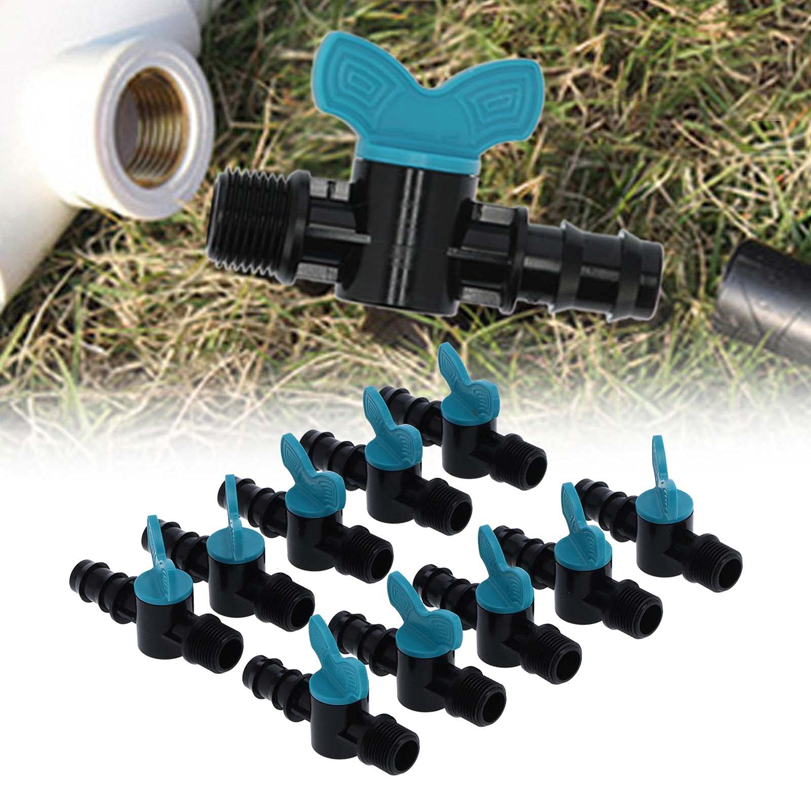 Tissting Gardening Tools vanne irrigation 1/2 pouce lot 50