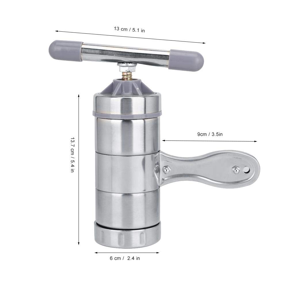 Jadeshay machine à pâtes manuelle inox 5 moules