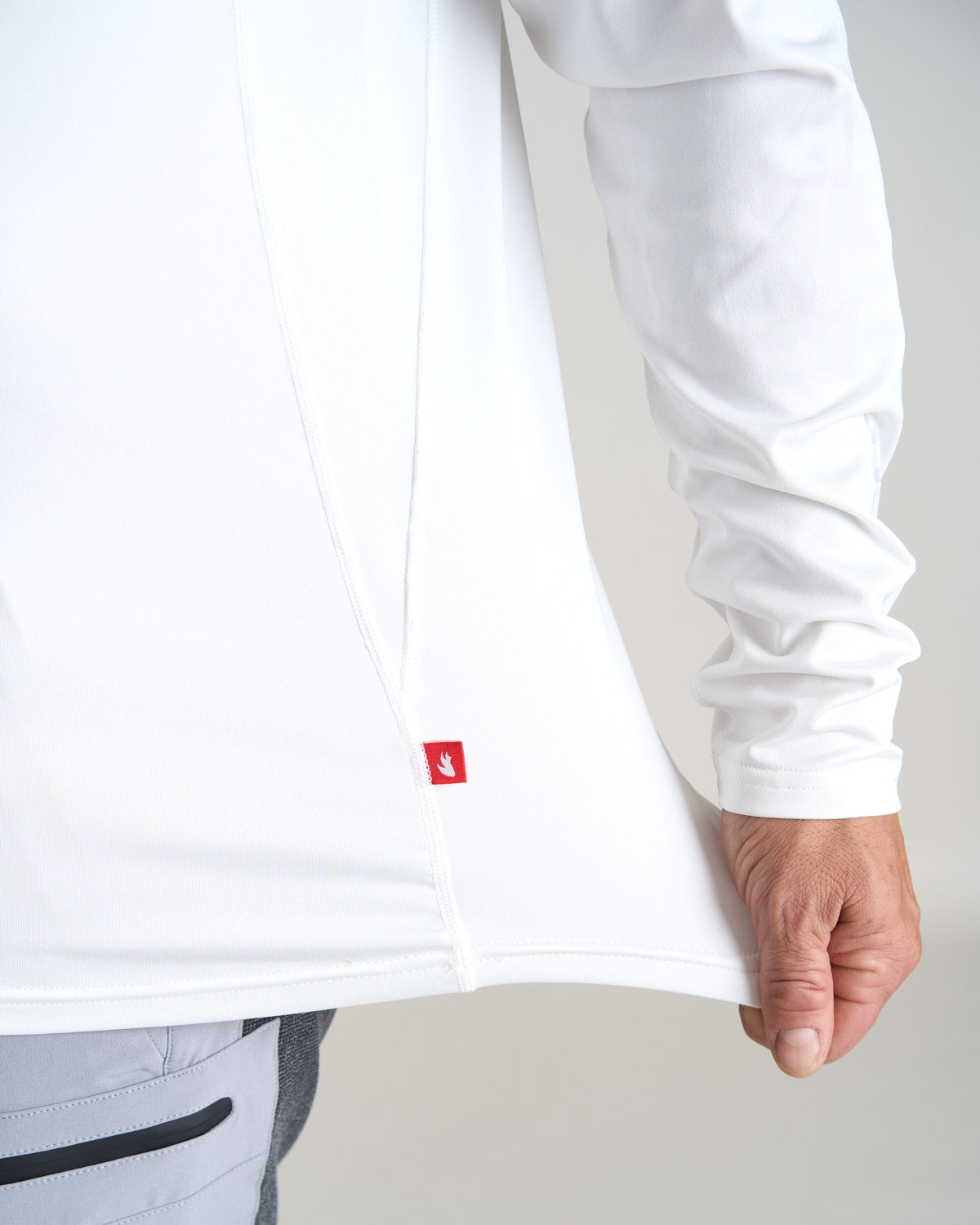 Rooster Tech Tops Long Sleeve Tech Tee t-shirt manches longues blanc UPF 50+