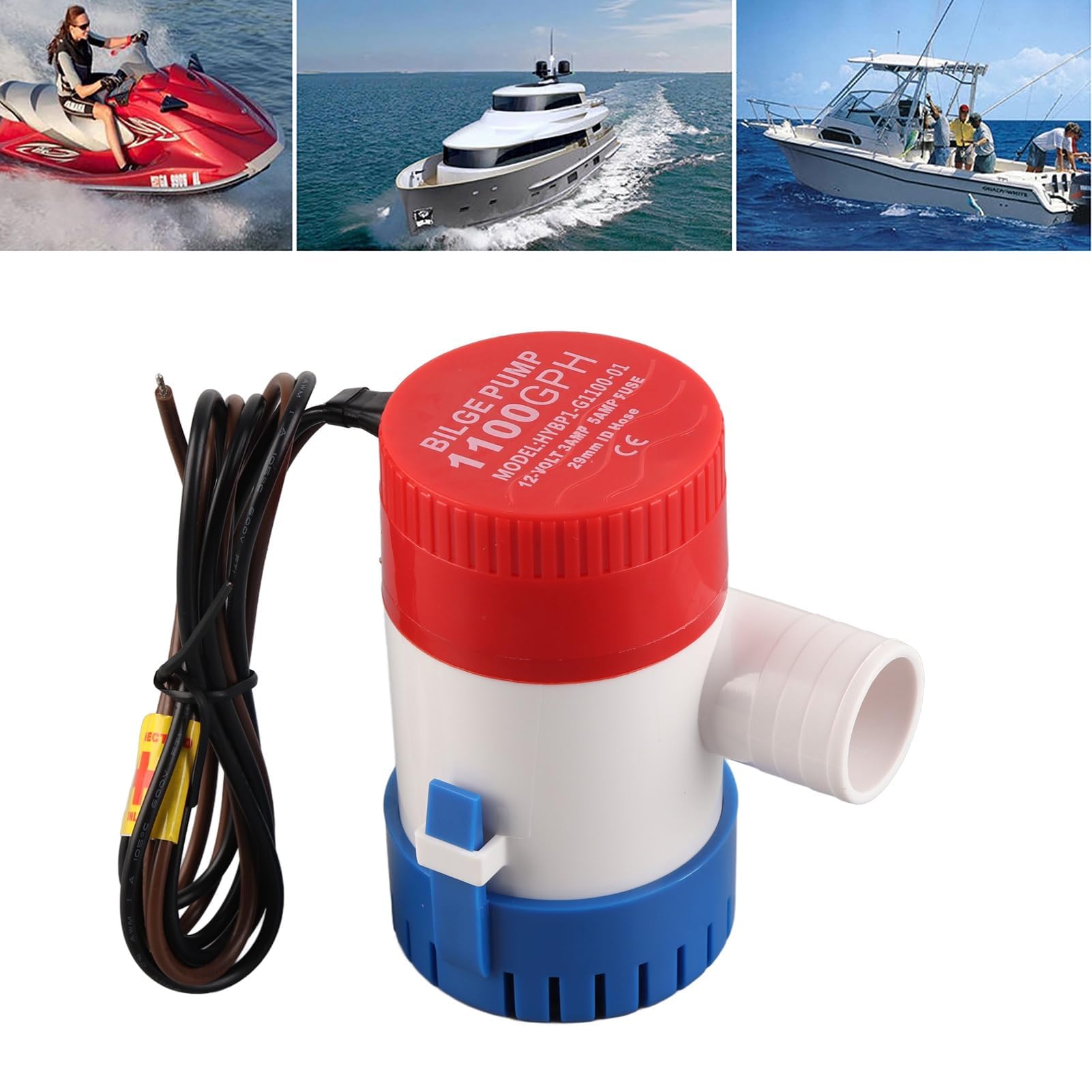 Ejoyous Sports pompe de cale 12V 1100GPH