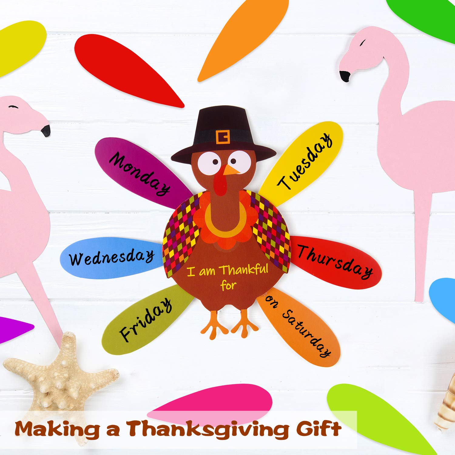 FEPITO Party Decorations kit dinde Thanksgiving 105 pièces