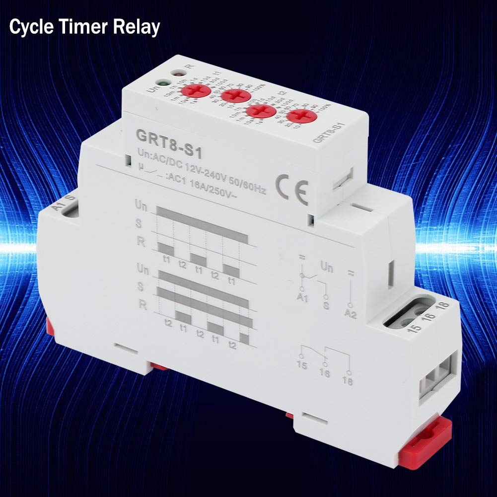 Jadeshay Installation Électrique GRT8-S1 relais temporisé 12-240V
