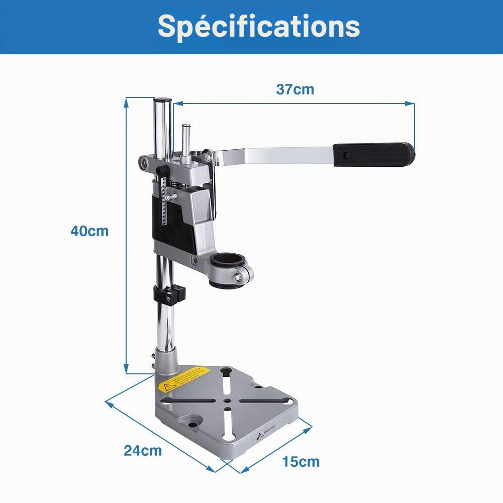 Ejoyous support perceuse colonne alu 60 mm 38/43 mm