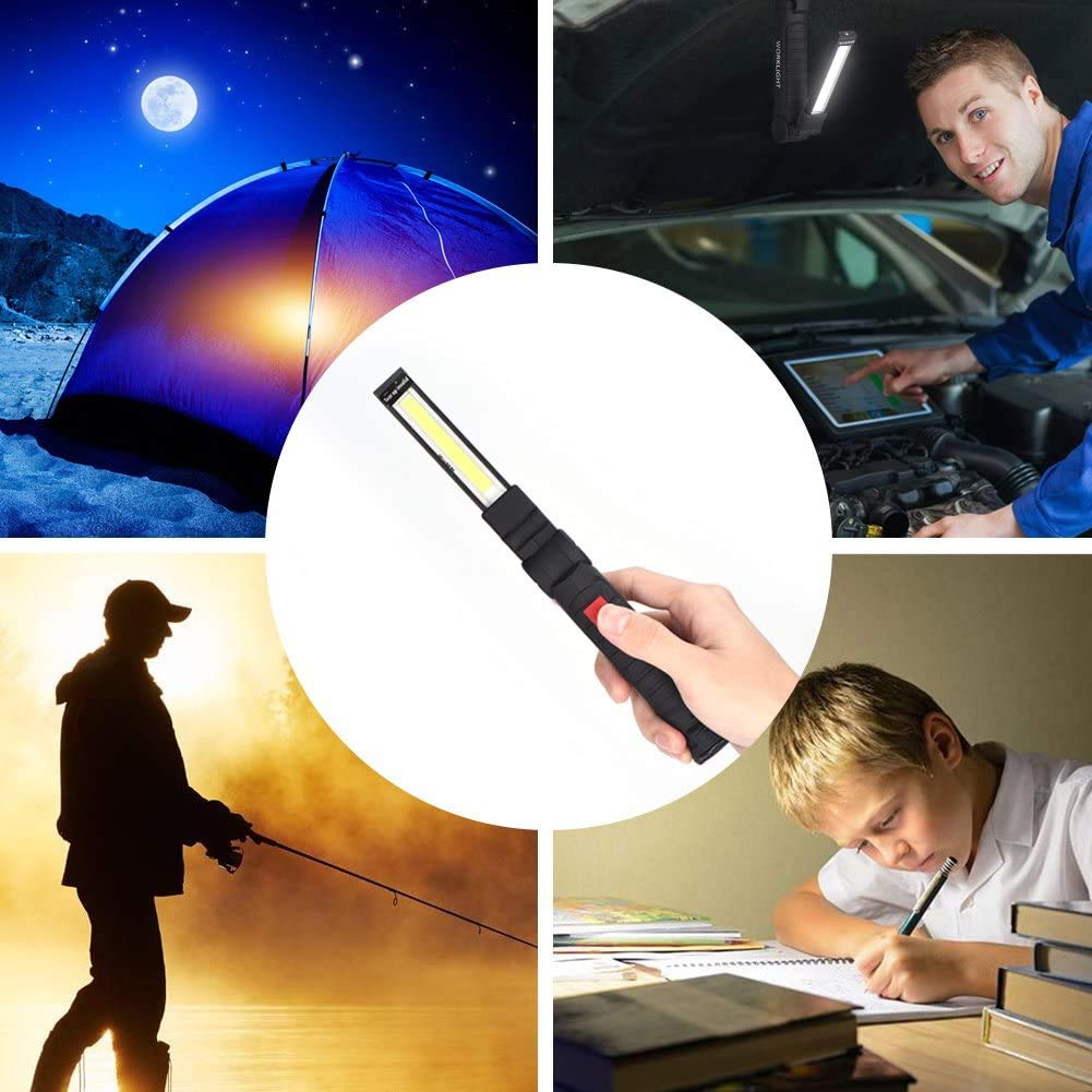 Ejoyous Home Improvement Tool lampe de travail LED COB USB magnétique