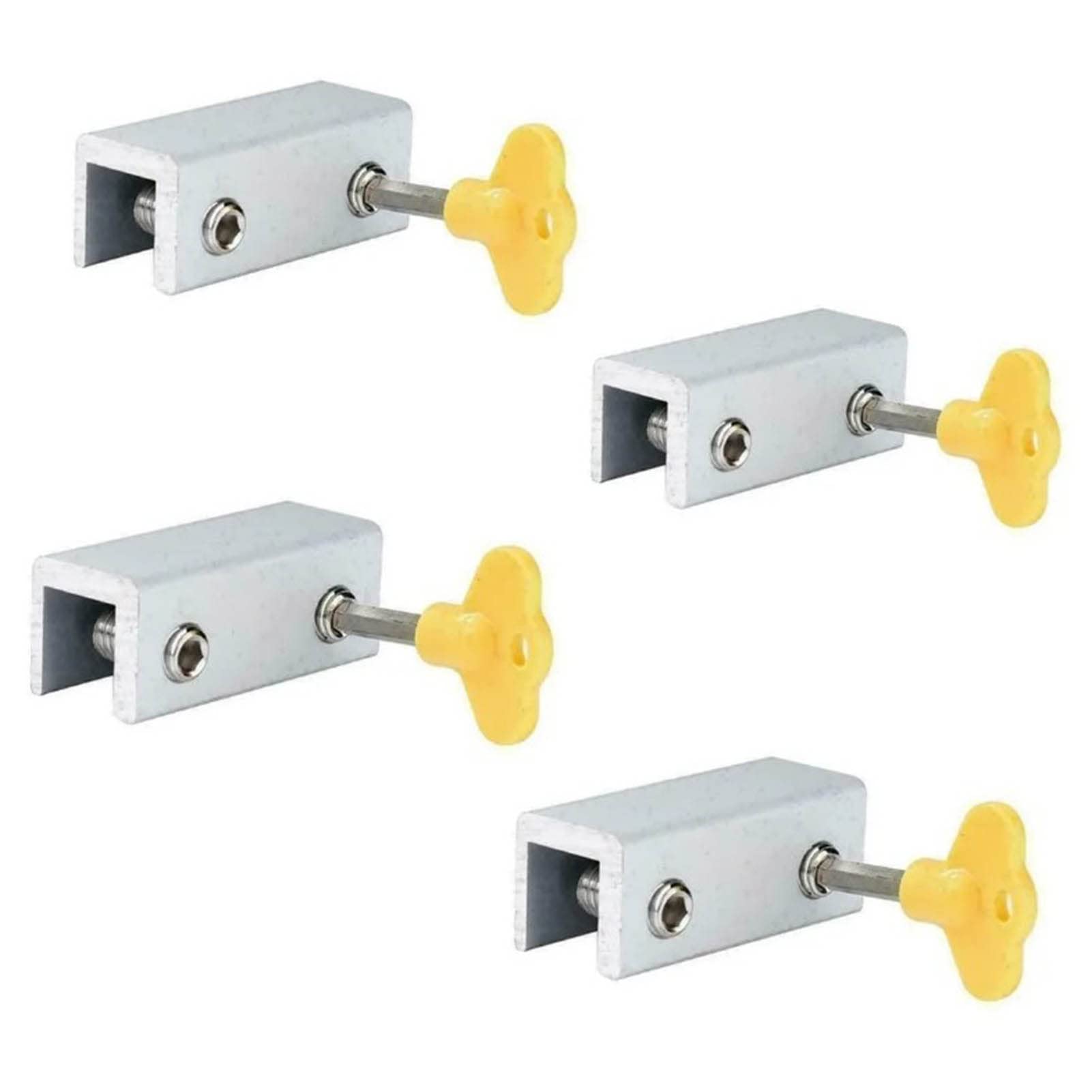 Tissting Verrou Porte Coulissante Noir Acier Lot de 4