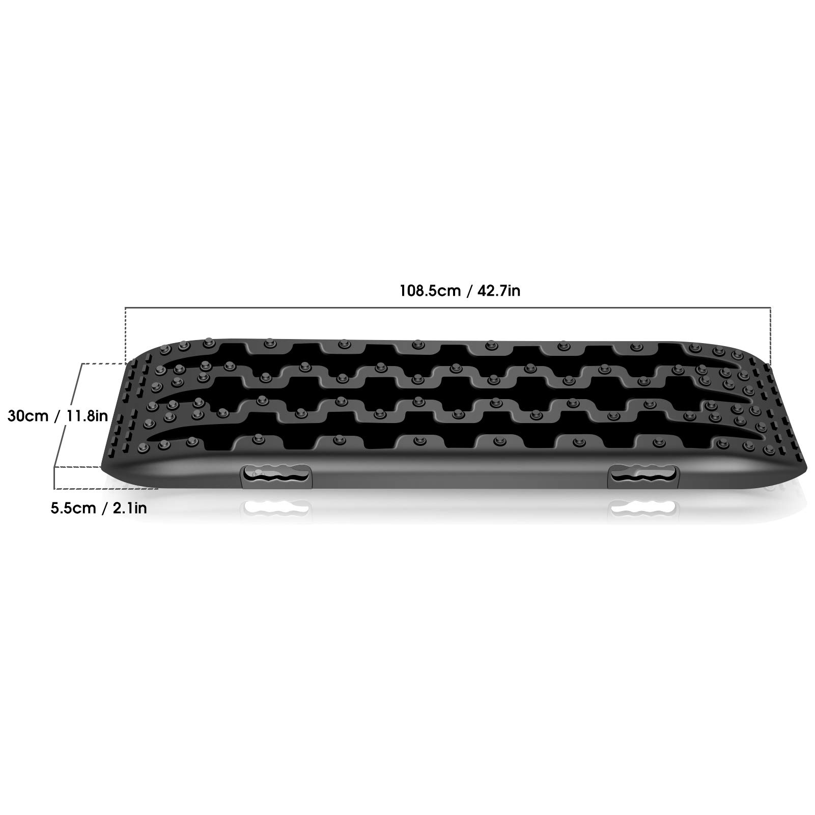 Ejoyous Plaques Traction 4x4 10T Noires Lot de 2