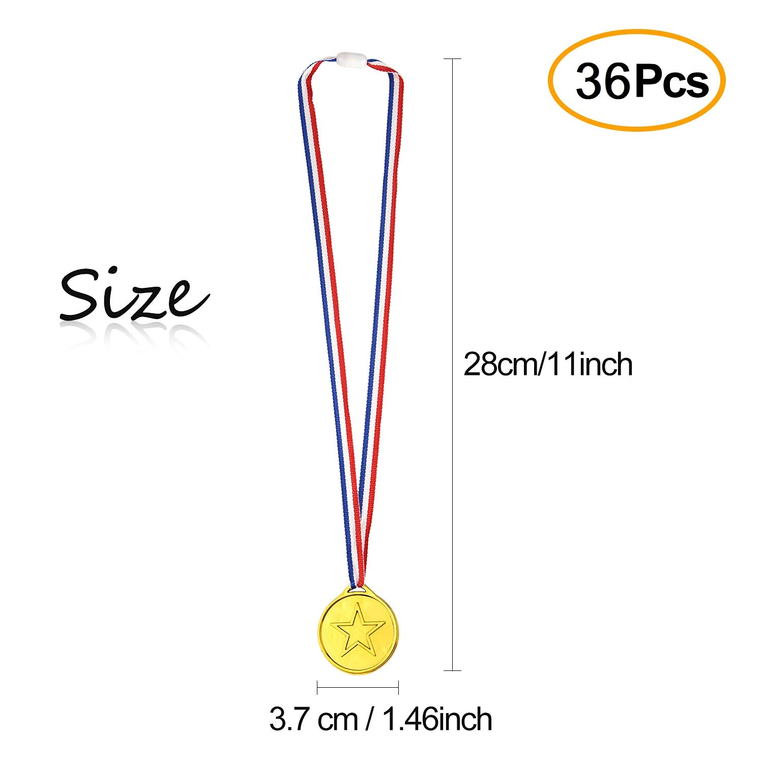 FEPITO Party Decorations médaille or plastique 36 pièces
