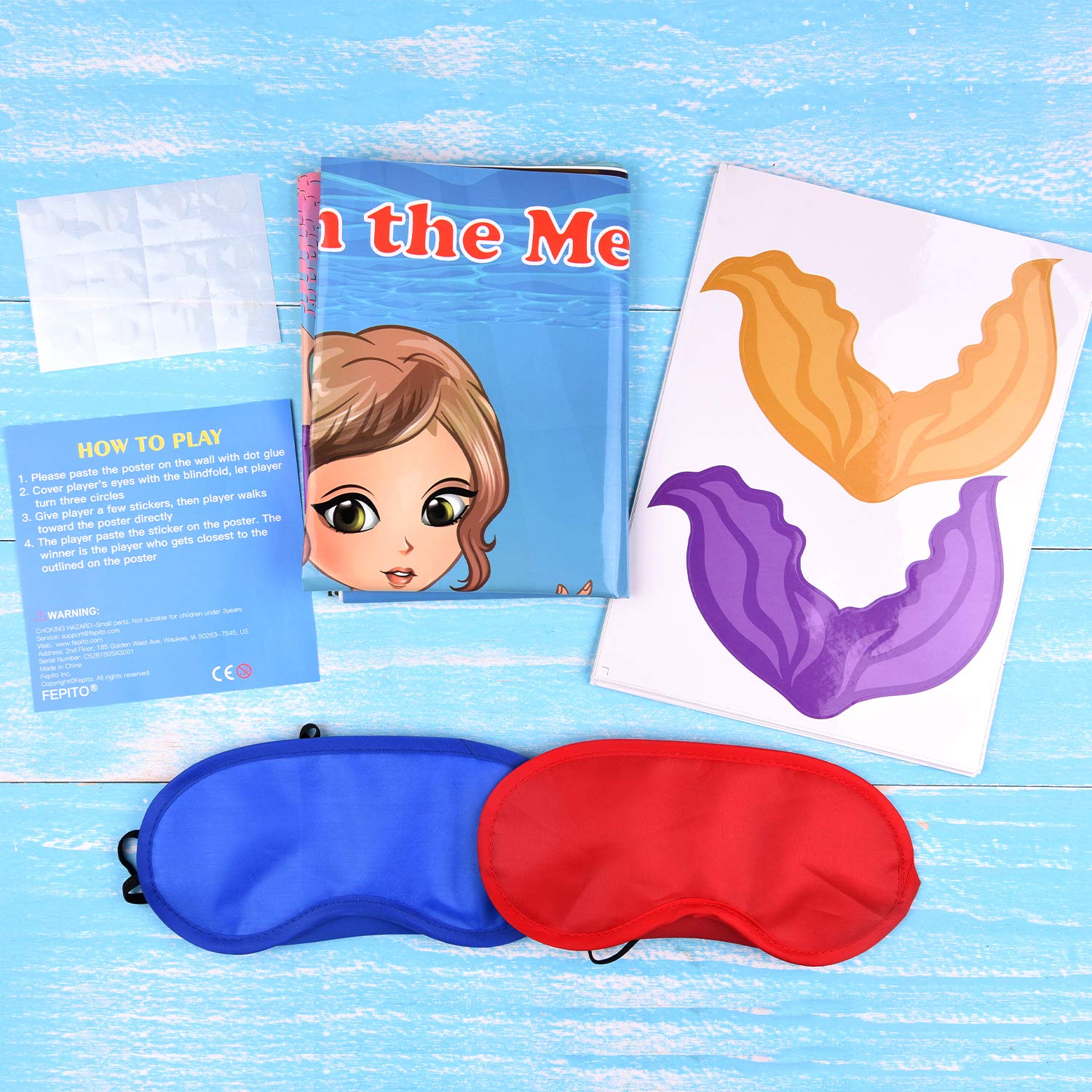FEPITO Party Games jeu queue sirène Mermaid