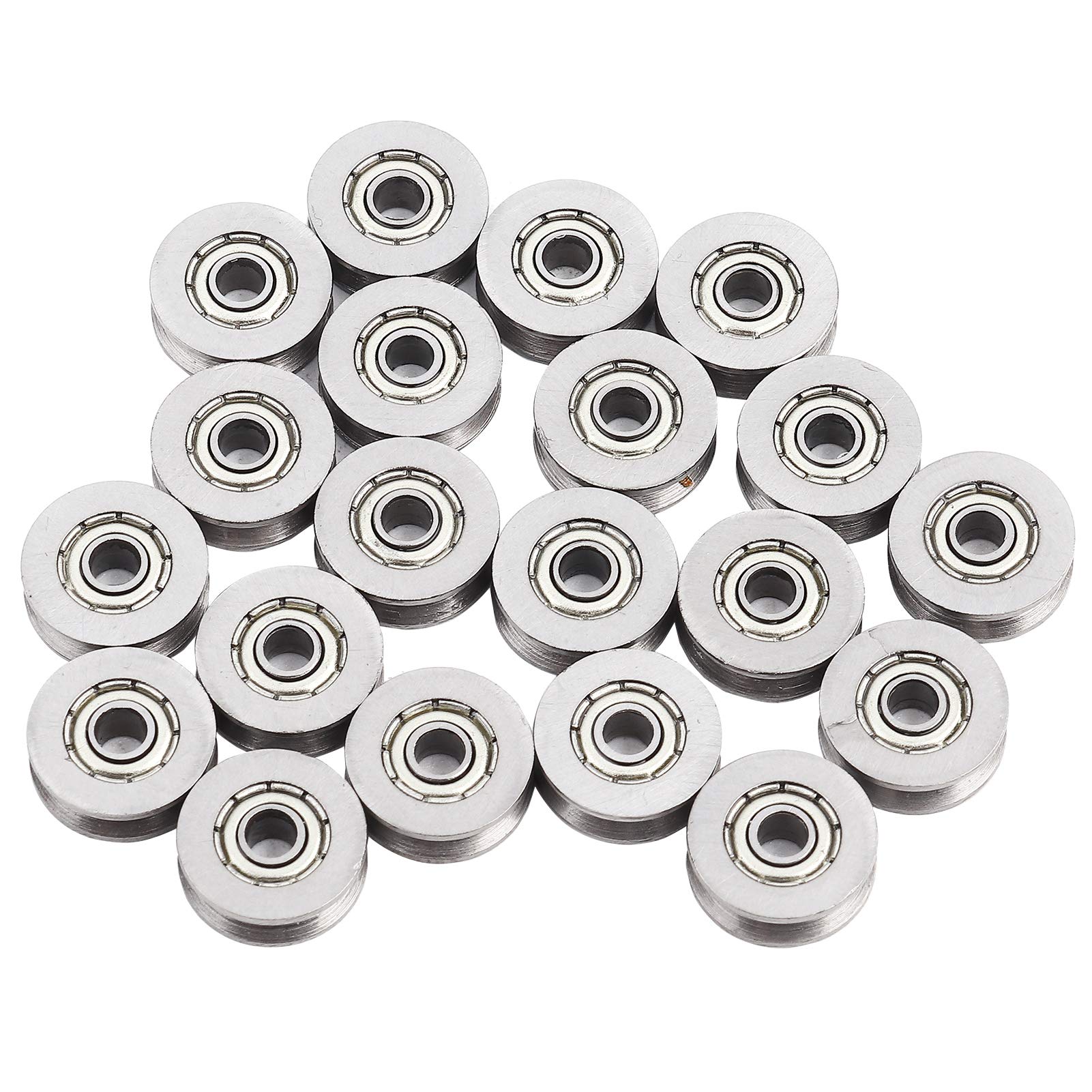 FTVOGUE Roulements Rainure V 3x12x4mm Carbone Lot 20