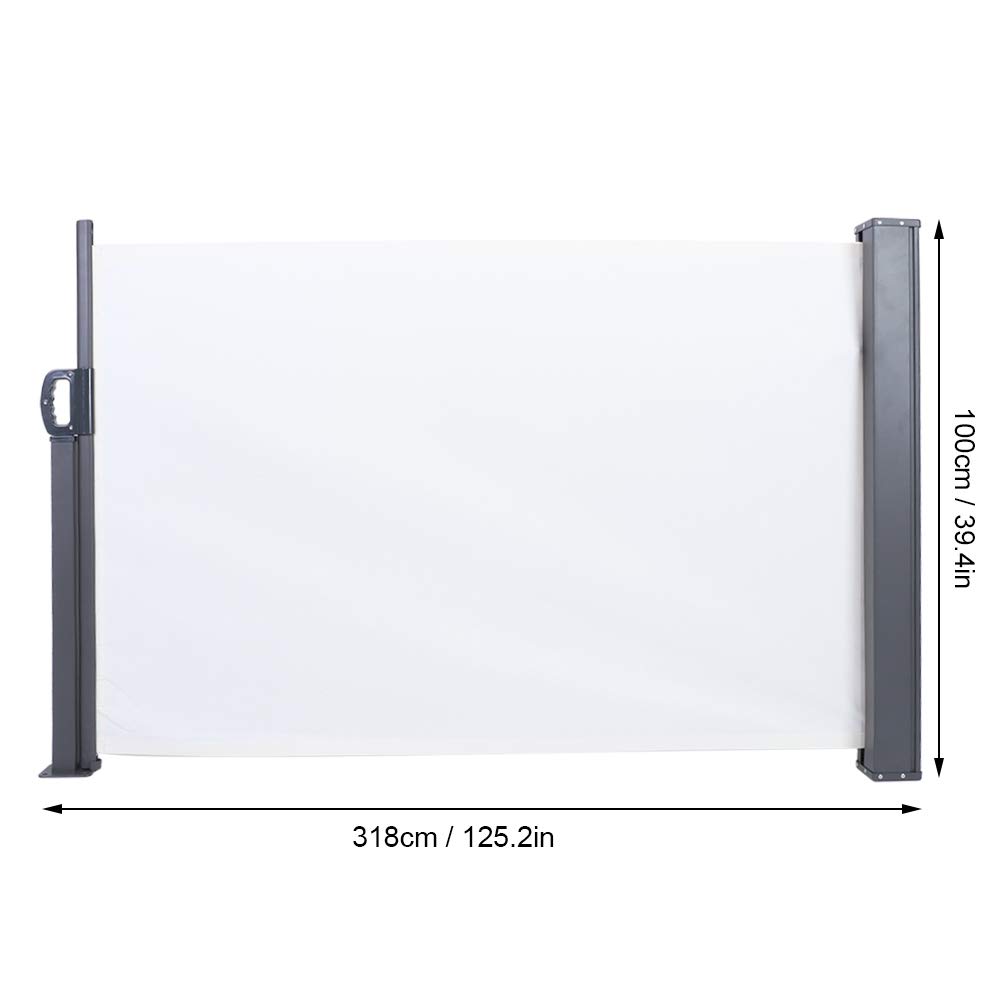 Ejoyous Brise Vue Rétractable Étanche Jardin Patio 39x118"