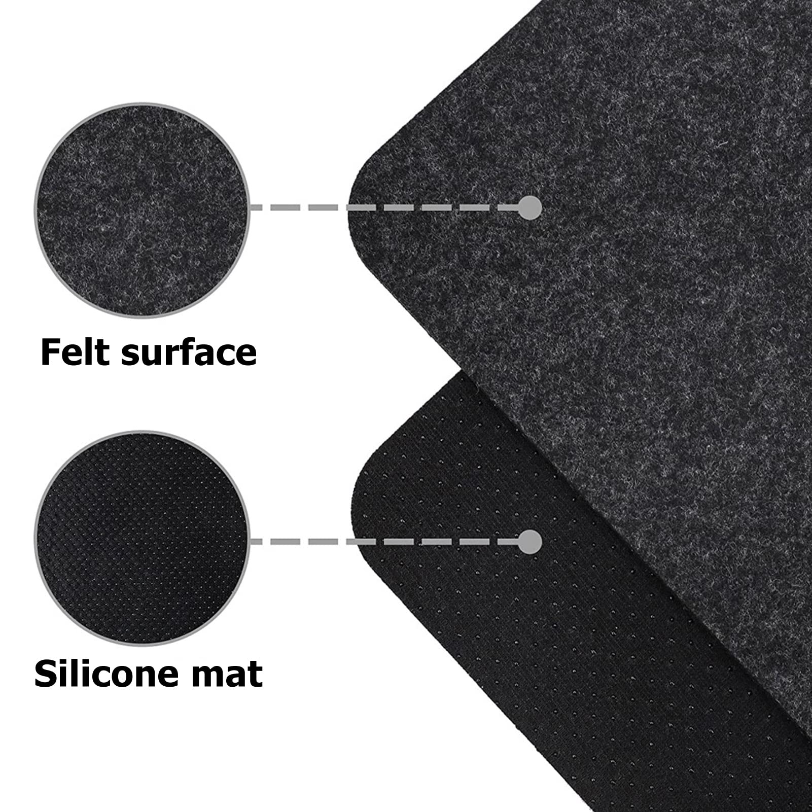 Tissting Kitchen Bathroom tapis chaleur feutre 45x30 cm lot 2