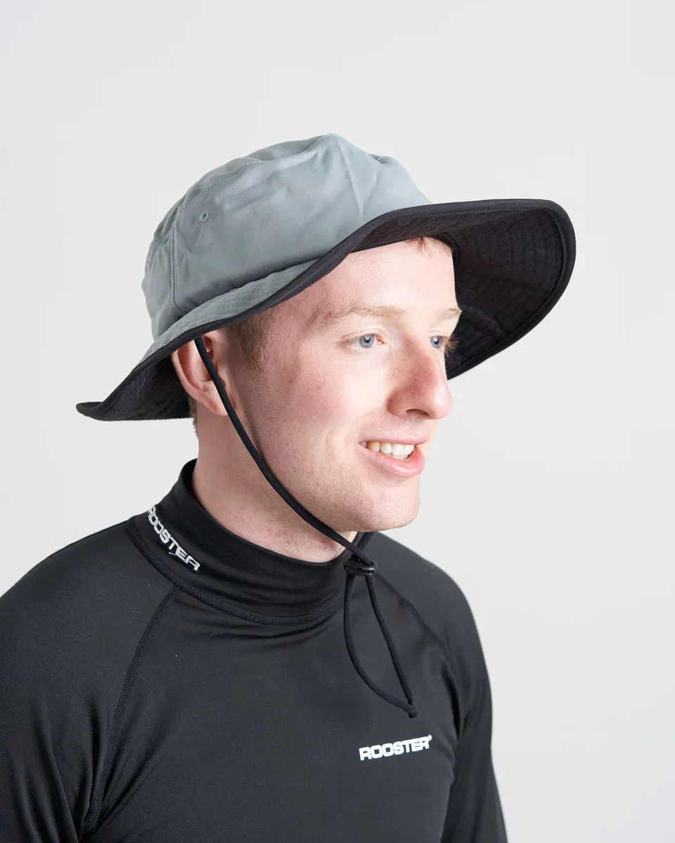 Rooster chapeau large bord UV vert armée S/M