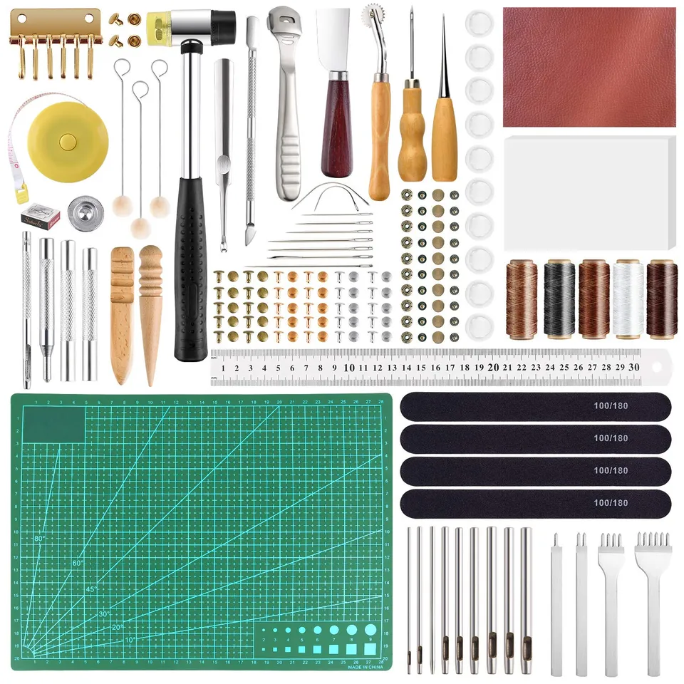FEPITO kit outils cuir 58 pièces couture main