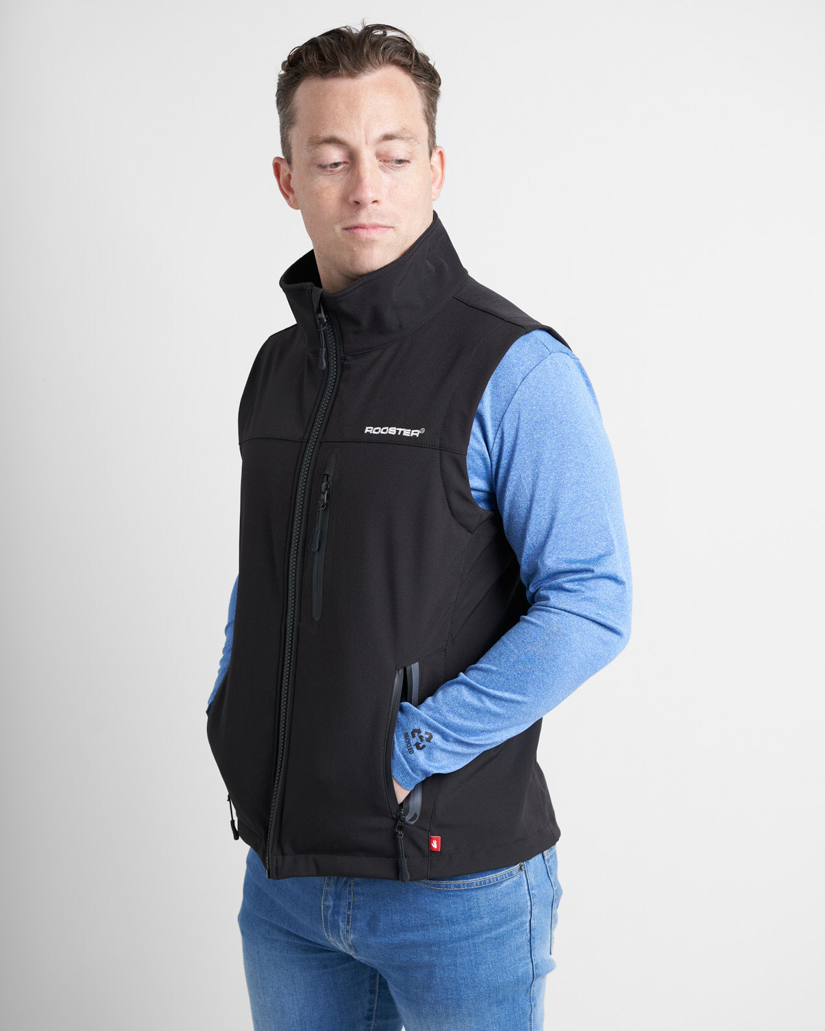 Rooster Coastal Soft Shell Gilet sans manches noir coupe-vent