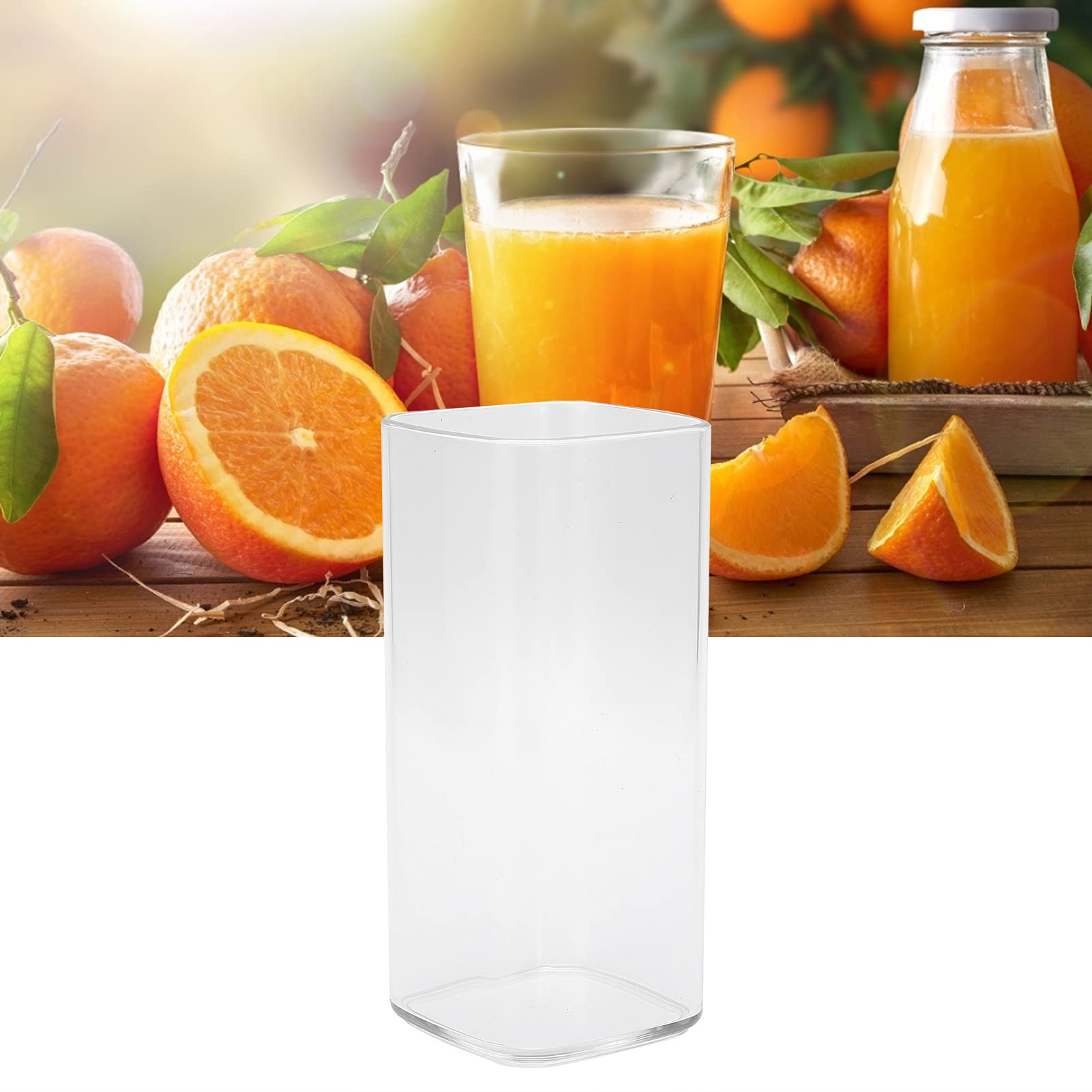 Tissting Tasse à eau acrylique 250 ml blanc carré
