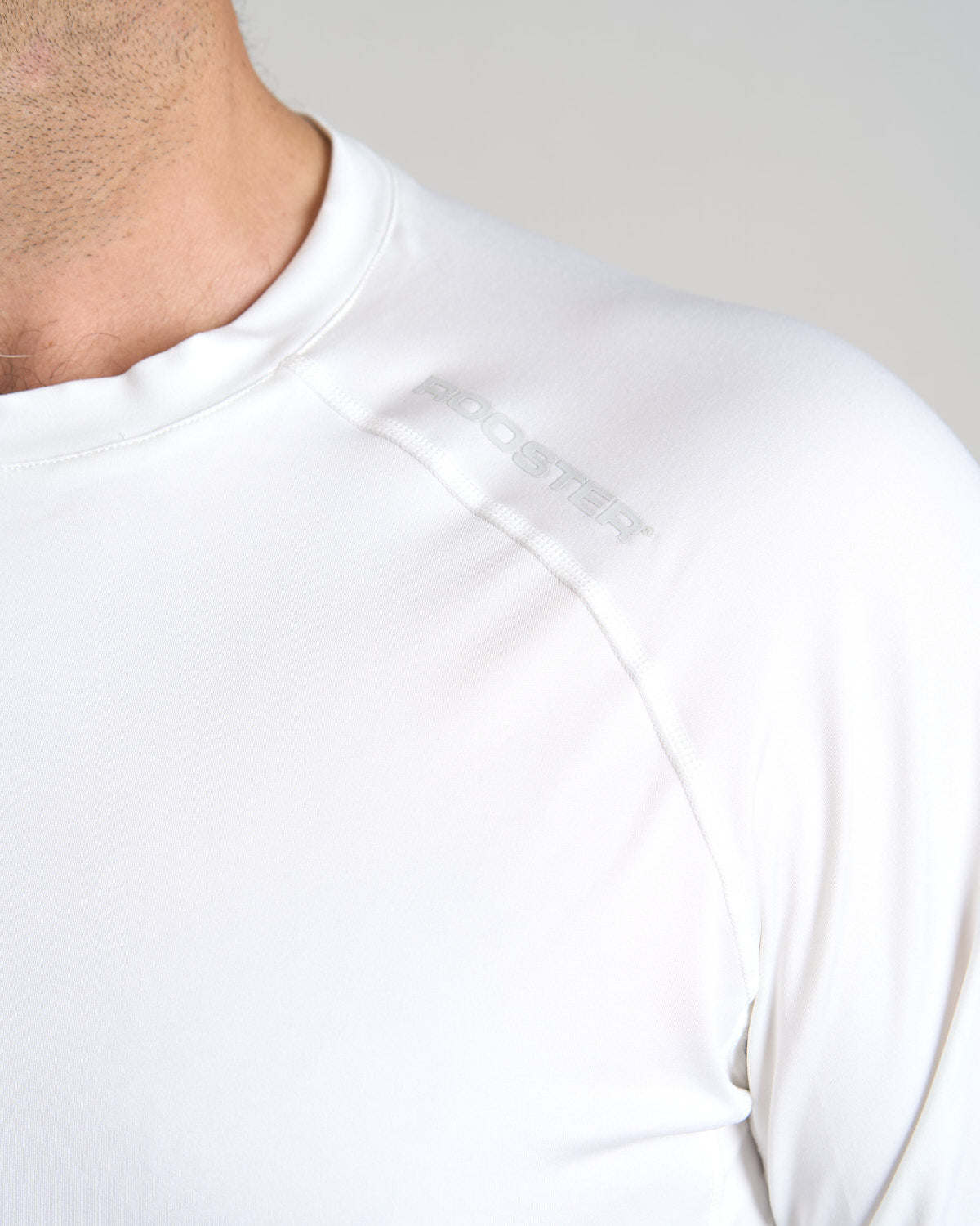 Rooster Tech Tops Long Sleeve Tech Tee t-shirt manches longues blanc UPF 50+