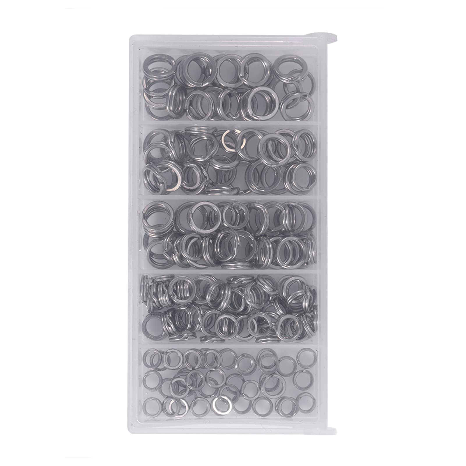 Ejoyous anneaux brisés pêche inox 200 pcs 5 tailles
