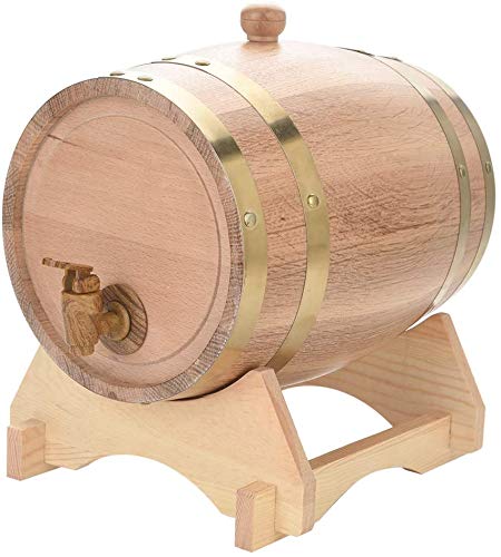 Ejoyous Tonneau Vin Chêne 5 L + Support Robinet