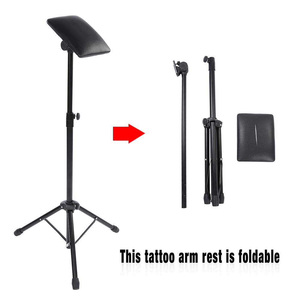 Ejoyous Health Beauty accoudoir tatouage noir réglable 83-136 cm