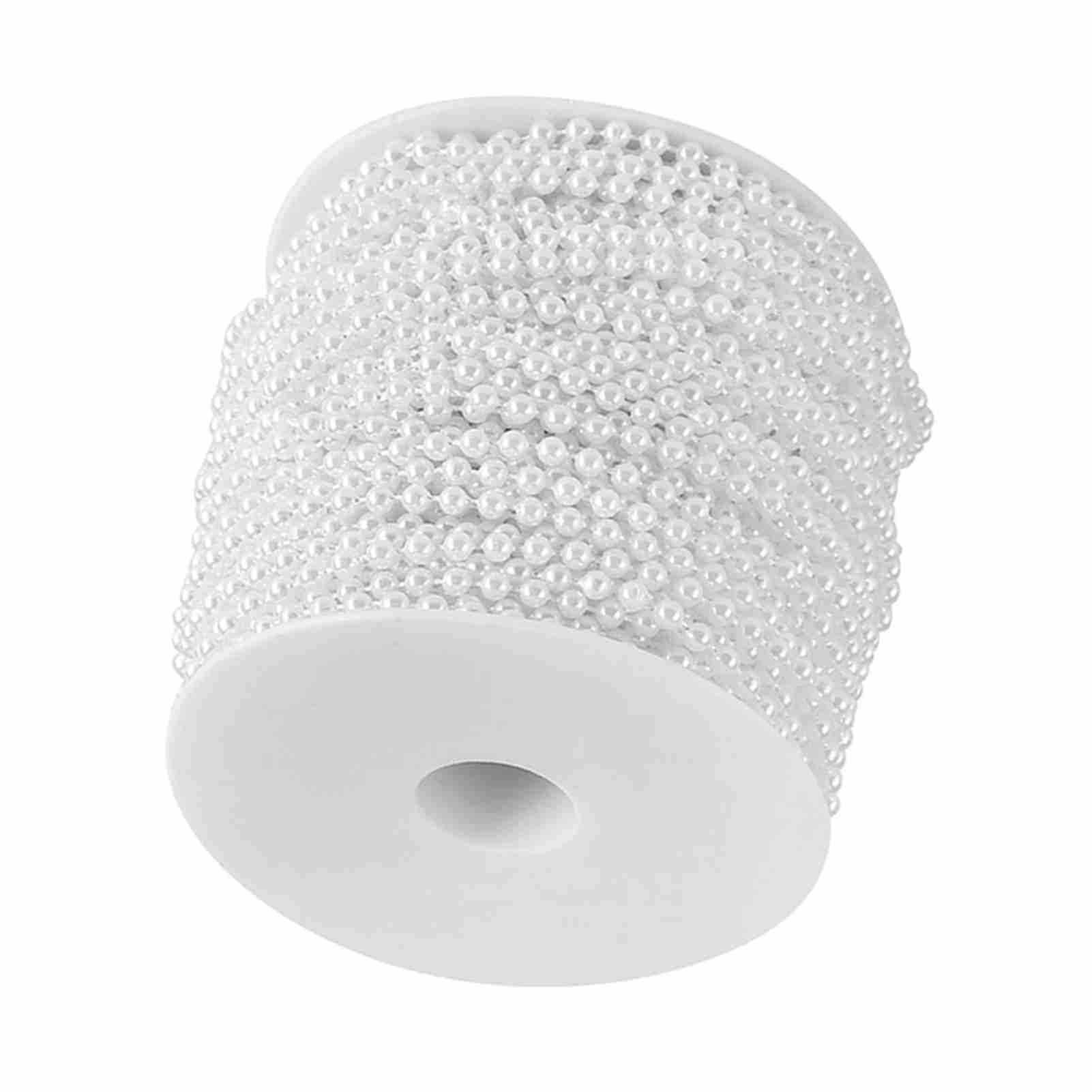 FTVOGUE Perles artificielles blanc 4 mm rouleau 40 m mariage