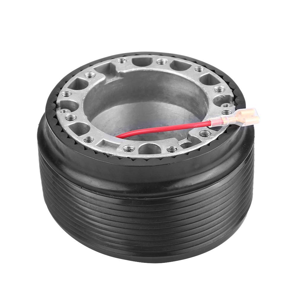 Ejoyous Repair Tool Moyeu Volant 6 Trous Adaptateur Noir Argent