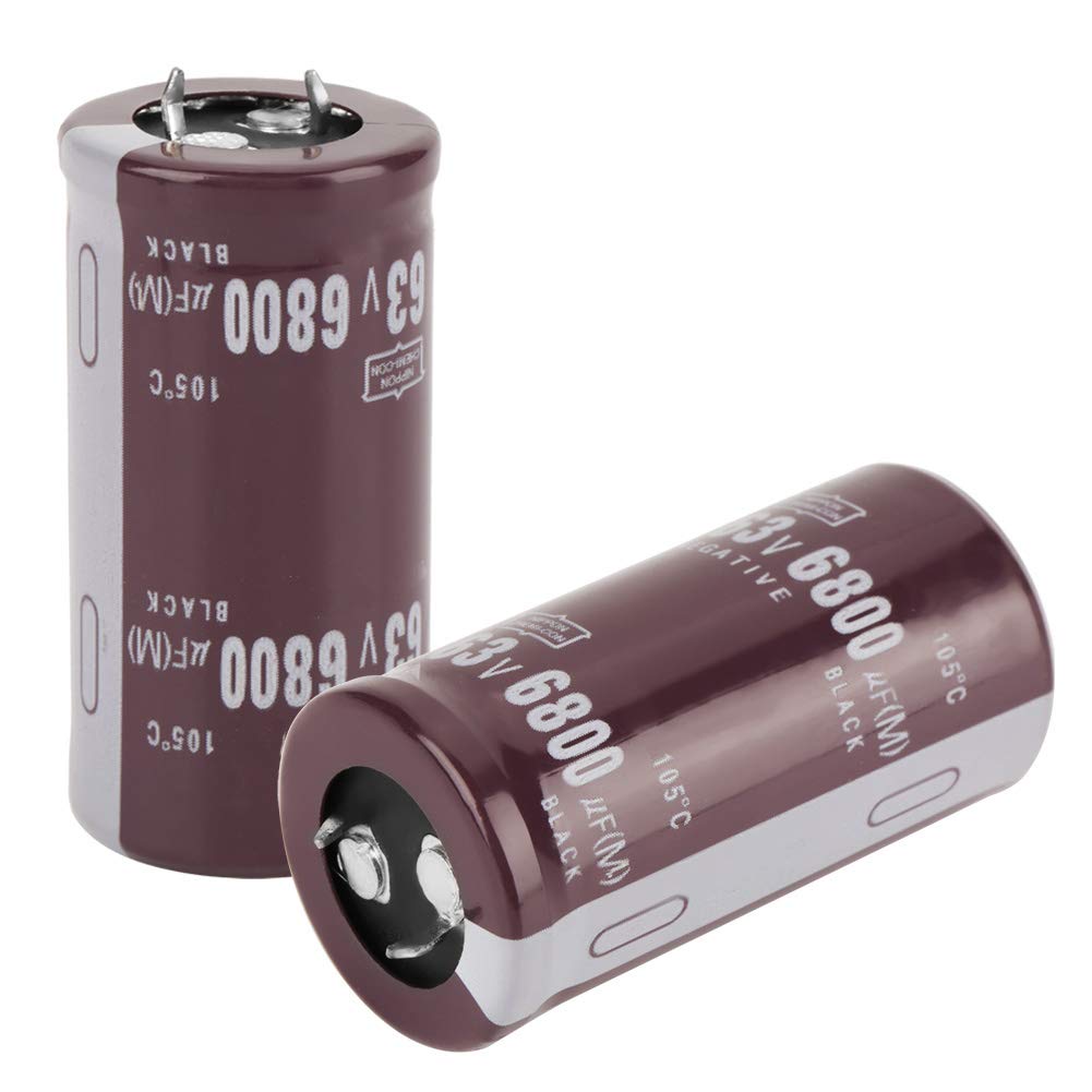 FTVOGUE Condensateur Électrolytique 63V 6800uF Lot de 2