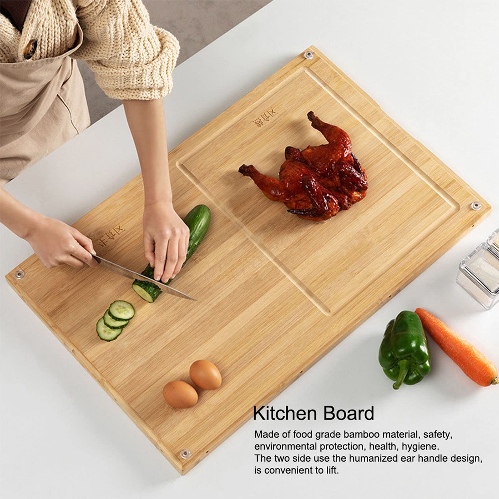 Tissting Kitchen Bathroom planche pâtisserie bambou réversible
