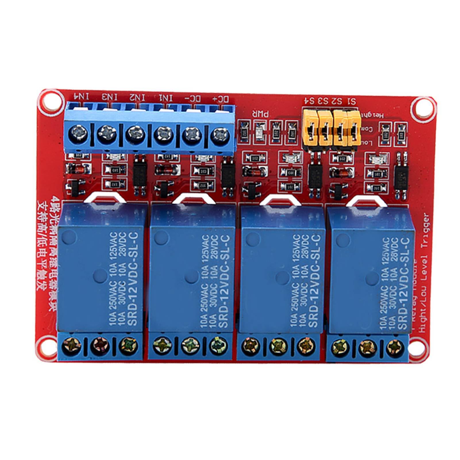 FTVOGUE module relais 4 canaux 12V DC optocoupleur