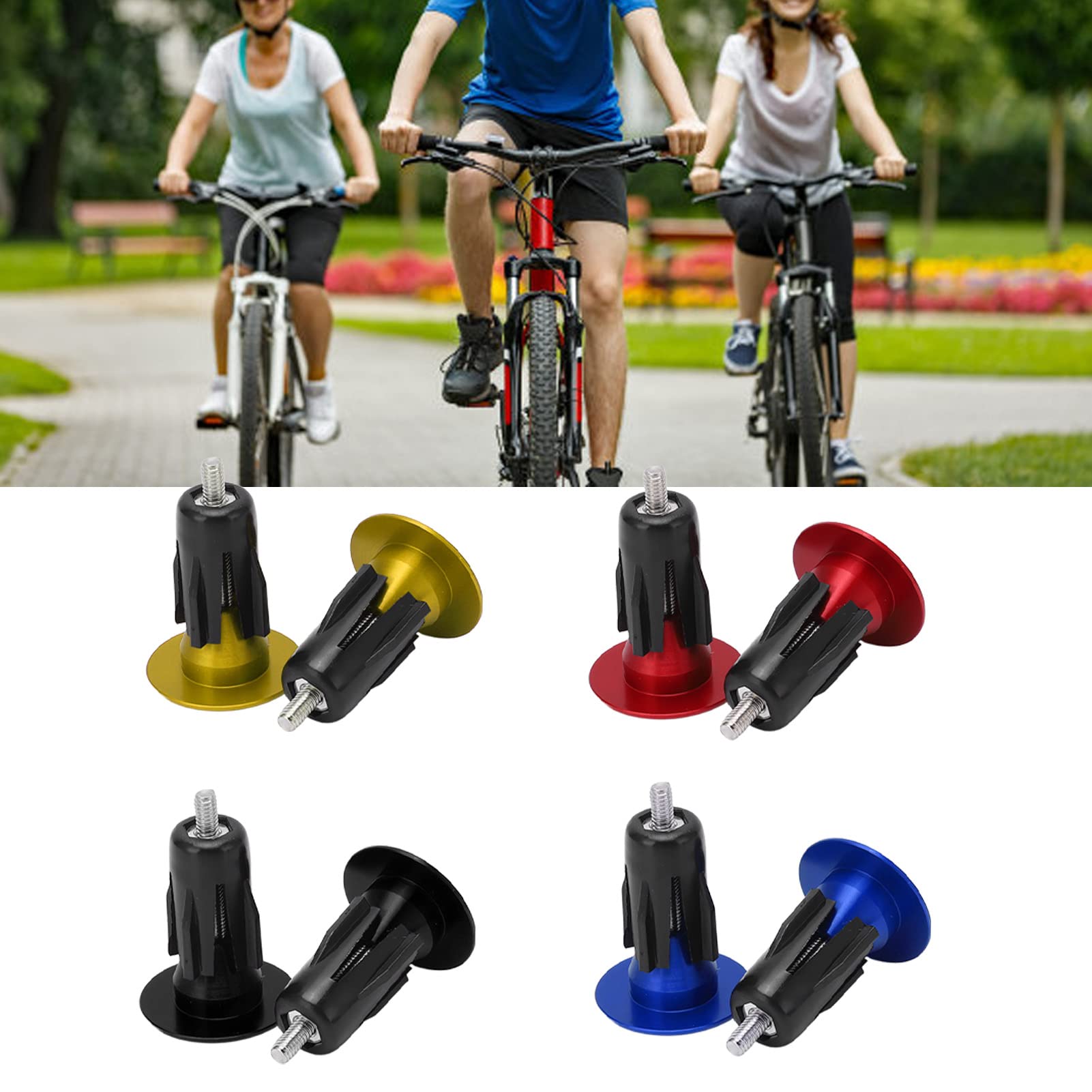 Tissting bouchons guidon vélo alu noir paire