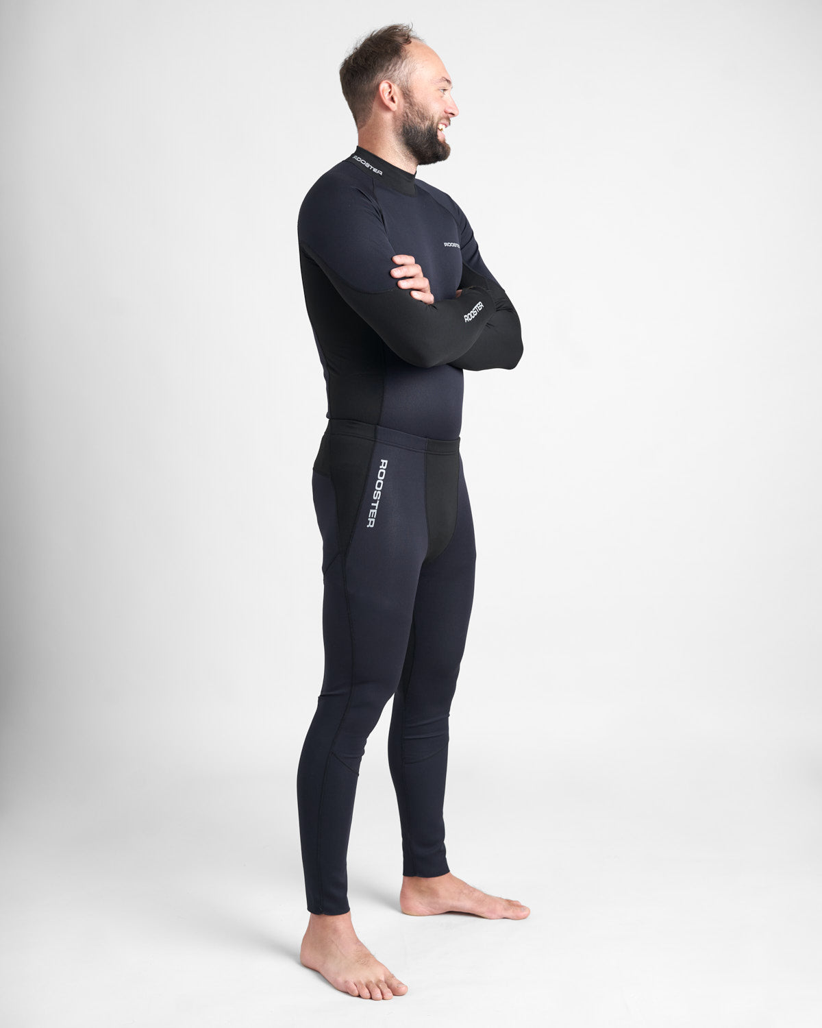 Rooster Hot Legs collant thermique voile 0,5 mm titane